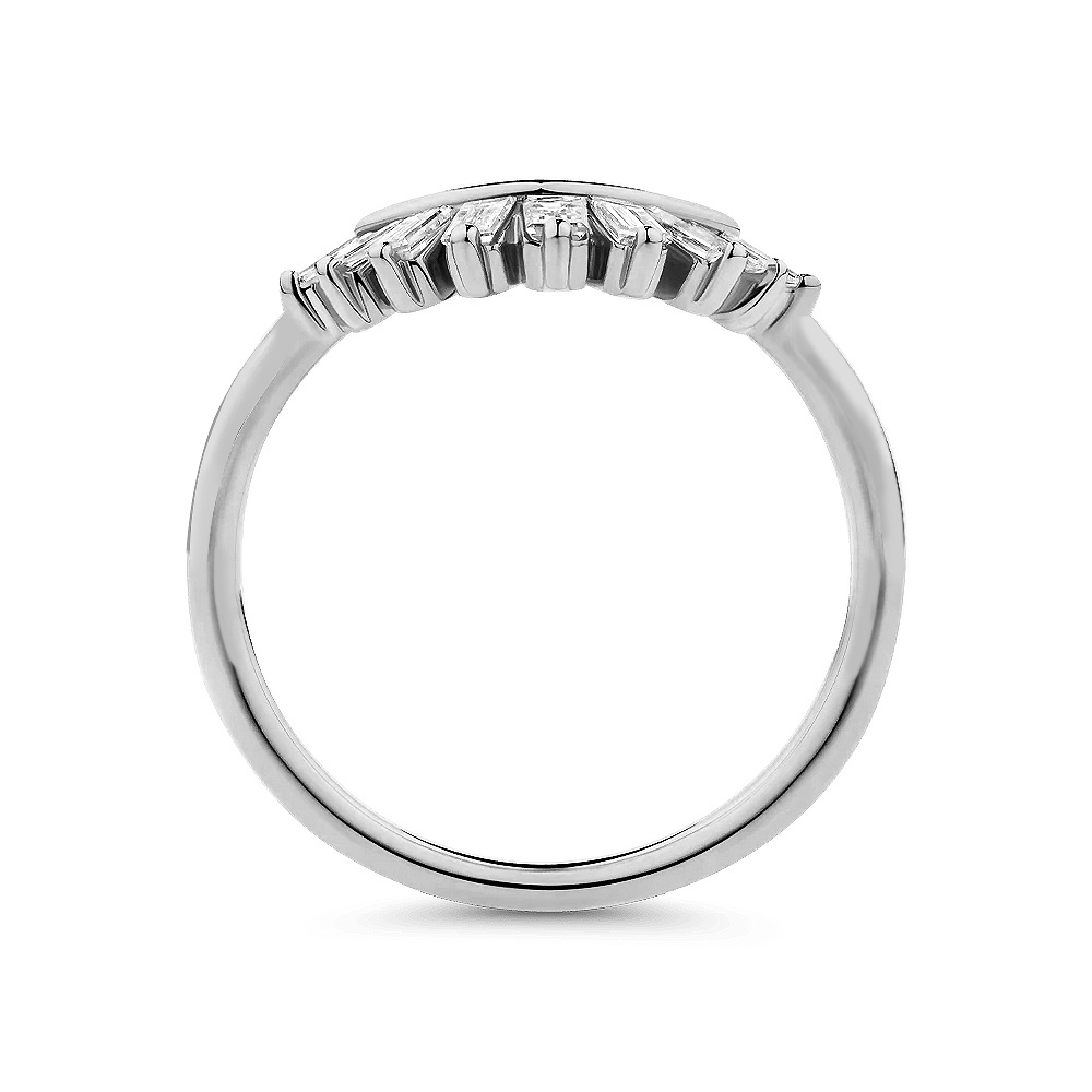 Emerald tiara wedding band Temple & Grace UK