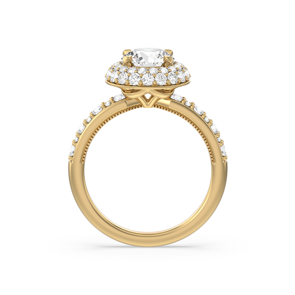 Halo Lab Diamond Engagement Ring Temple & Grace UK