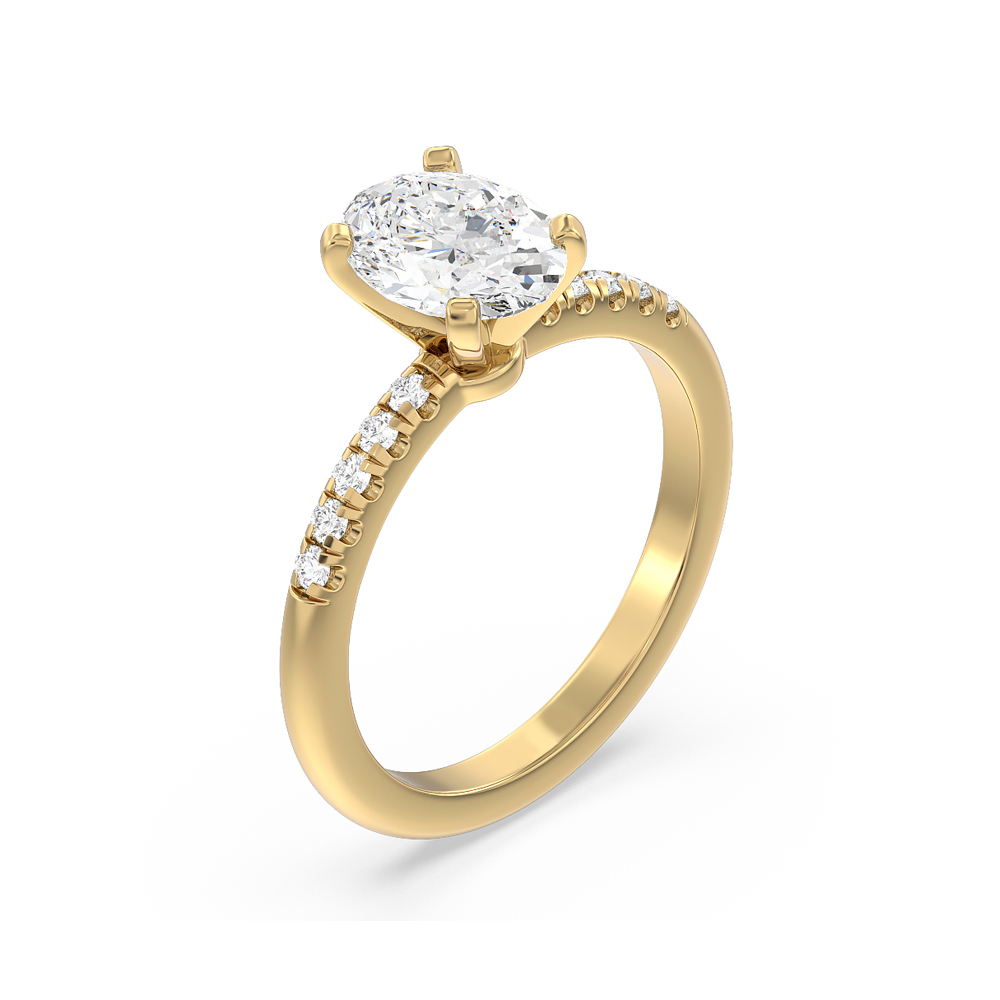Womens Lab Grown Oval Diamond Engagement Ring | Temple & Grace UK