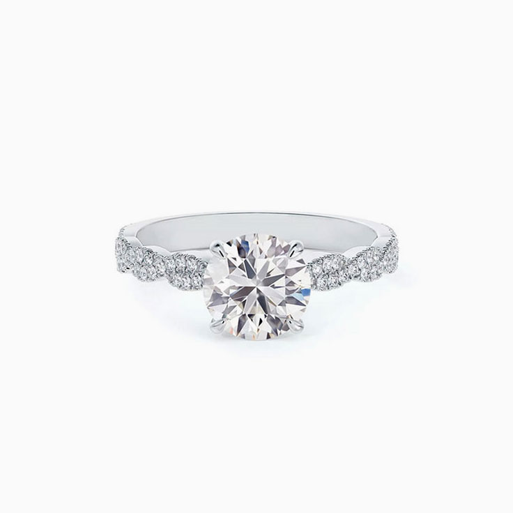 Diamond Infinity Solitaire Engagement Band