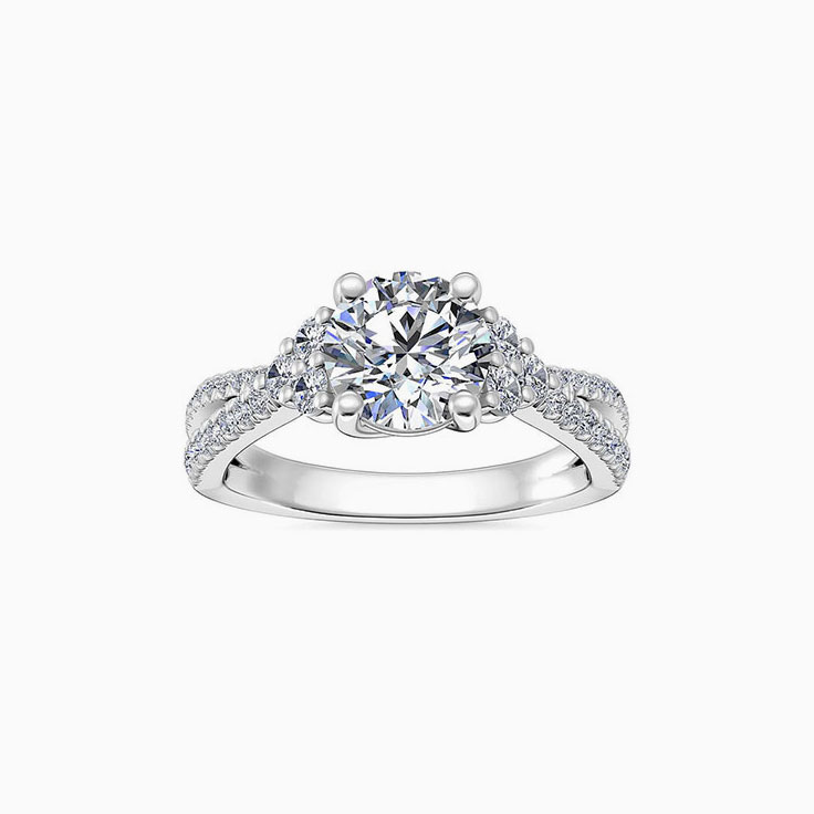 Diamond Engagement Criss Cross Pave Ring
