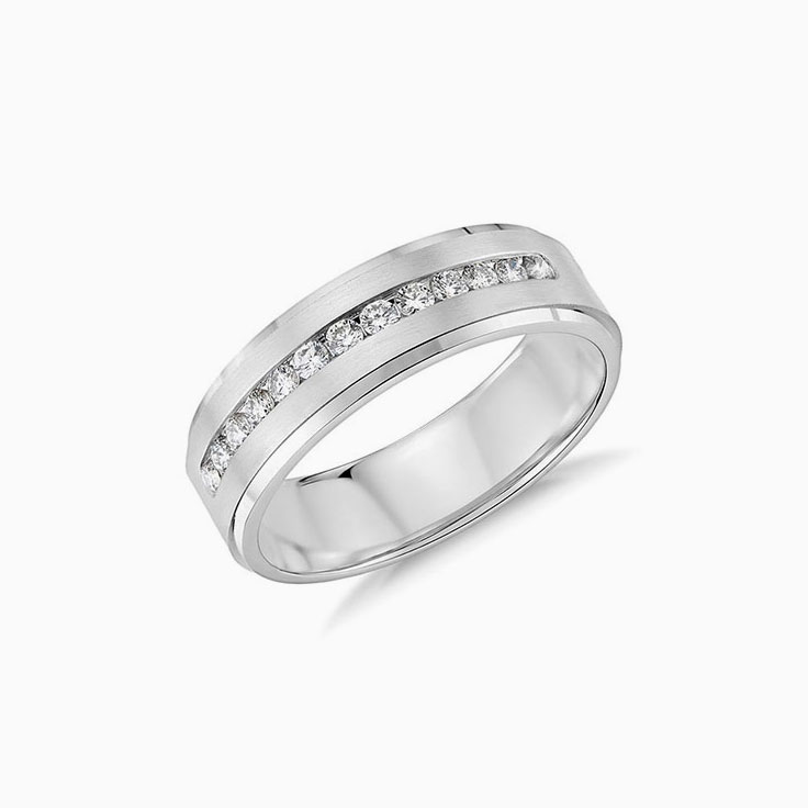 Classic Channel Set Diamond Engagement Ring