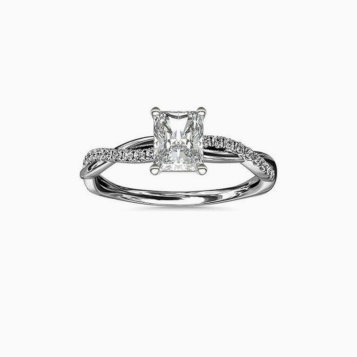 Twisted Shank Radiant Cut Engagement Ring