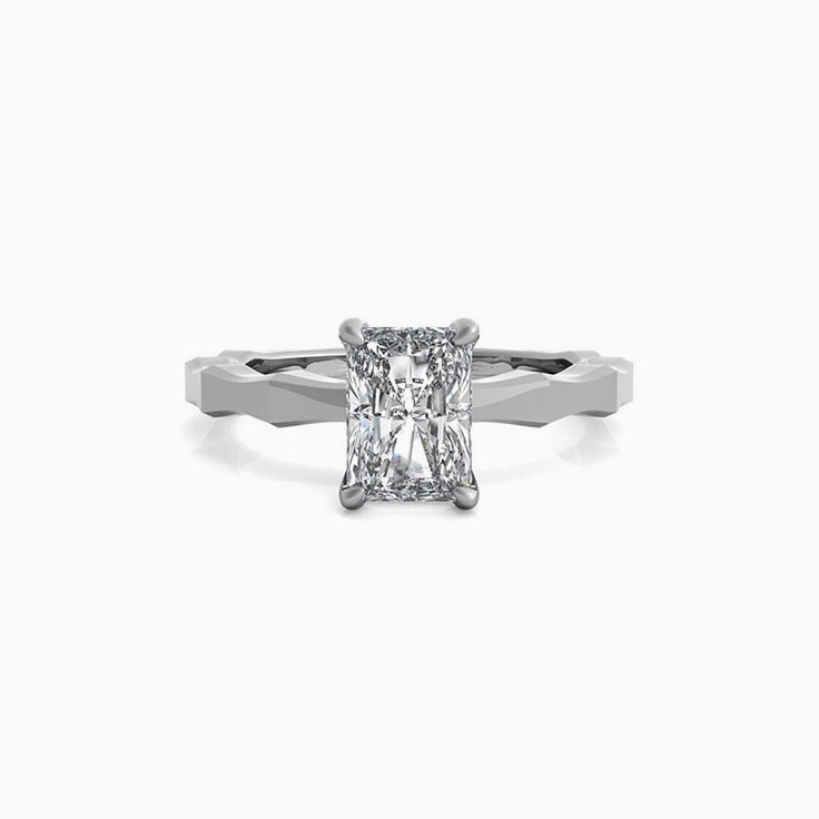 Sleek Radiant Cut Diamond Engagement Ring