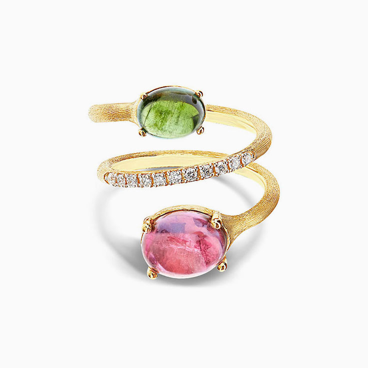 Tourmaline Spiral Ring