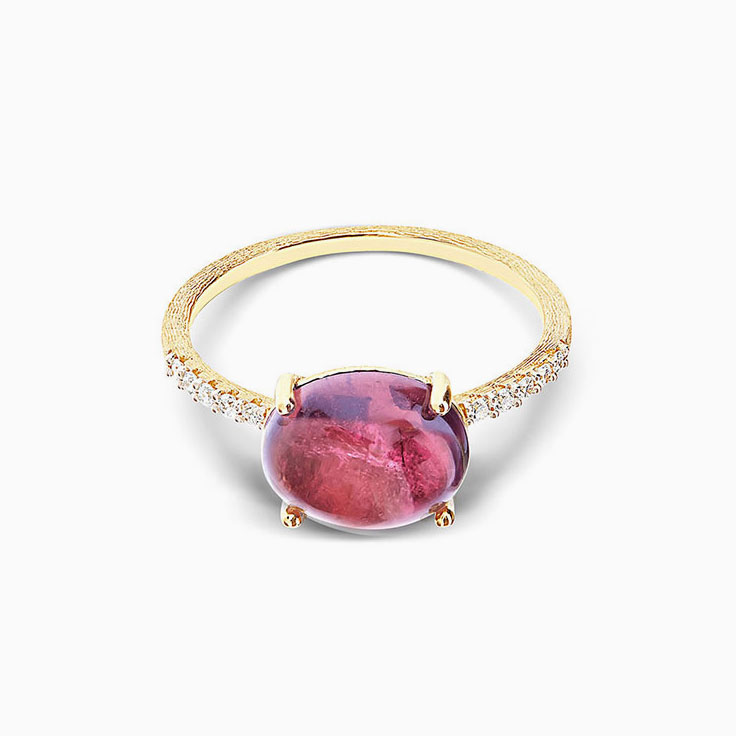 Tourmaline Diamond Ring