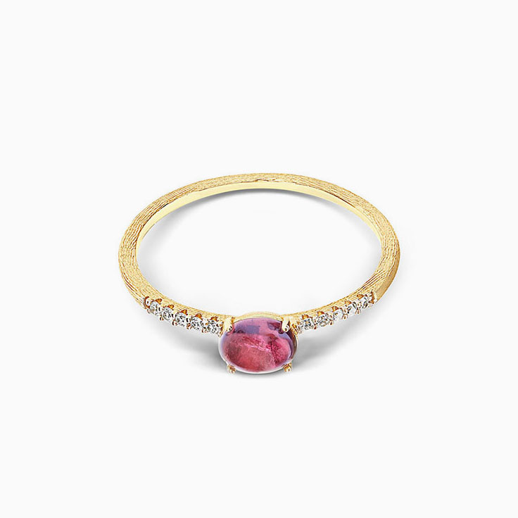 Pink Tourmaline Ring With Diamonds