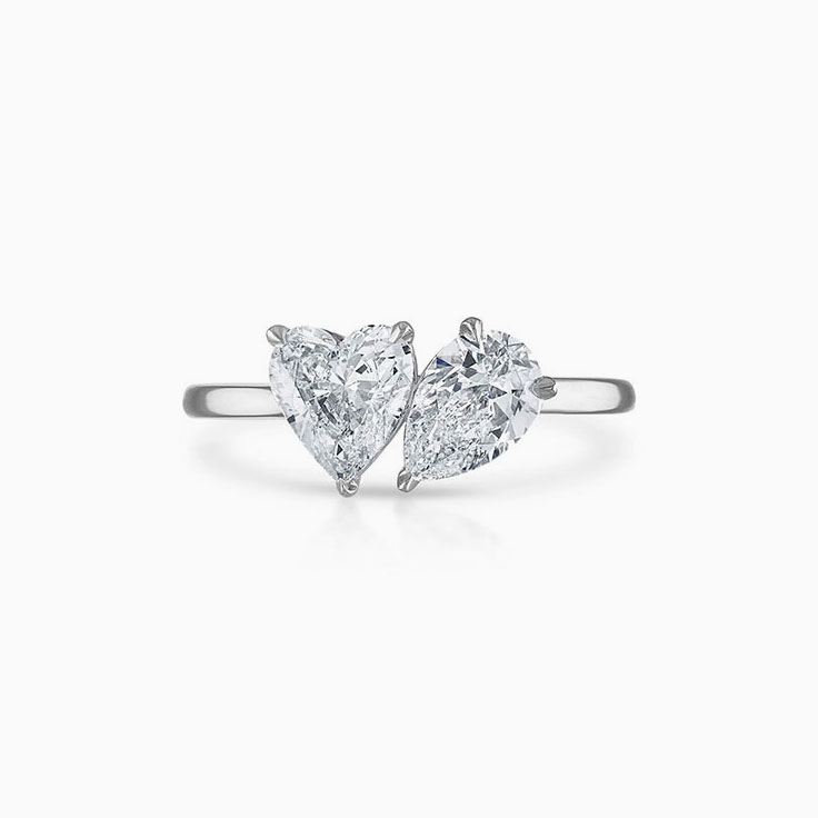 Heart And Pear Diamond Engagement Ring