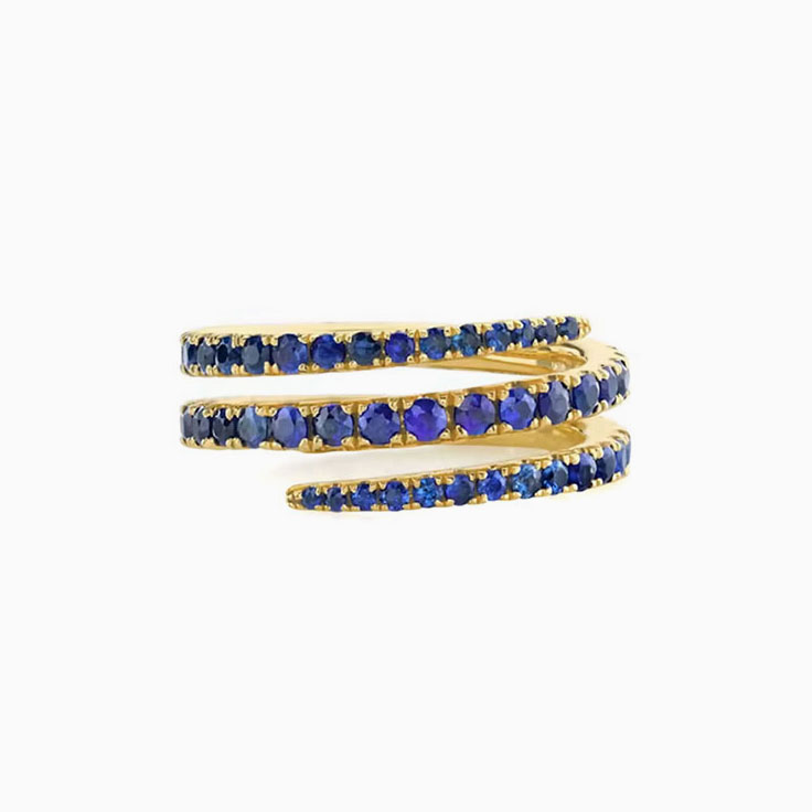 Three band sapphire ring