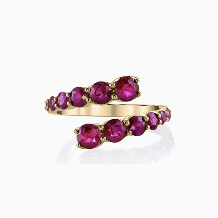 Double Row Ruby Ring