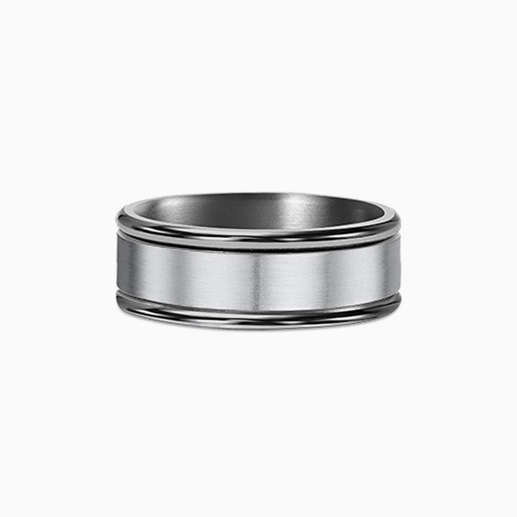 Tantalum And Gold Wedding Ring 589B05