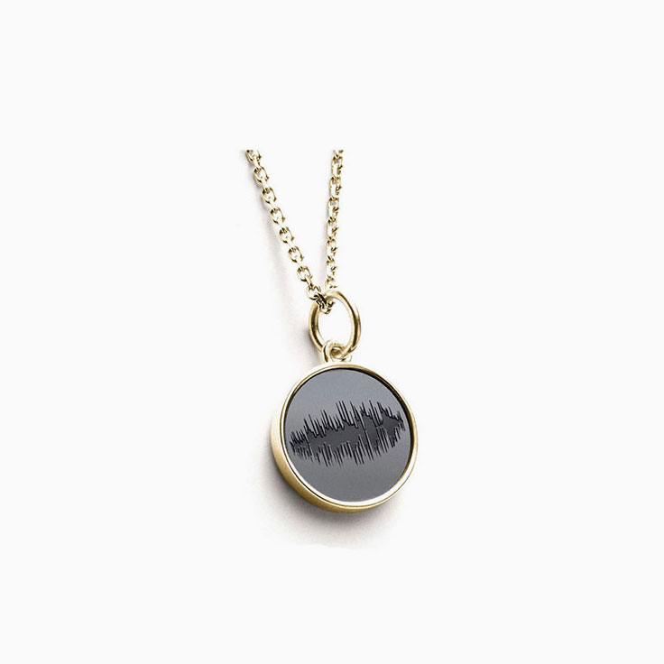 Elysium Gold Soundwave Pendant