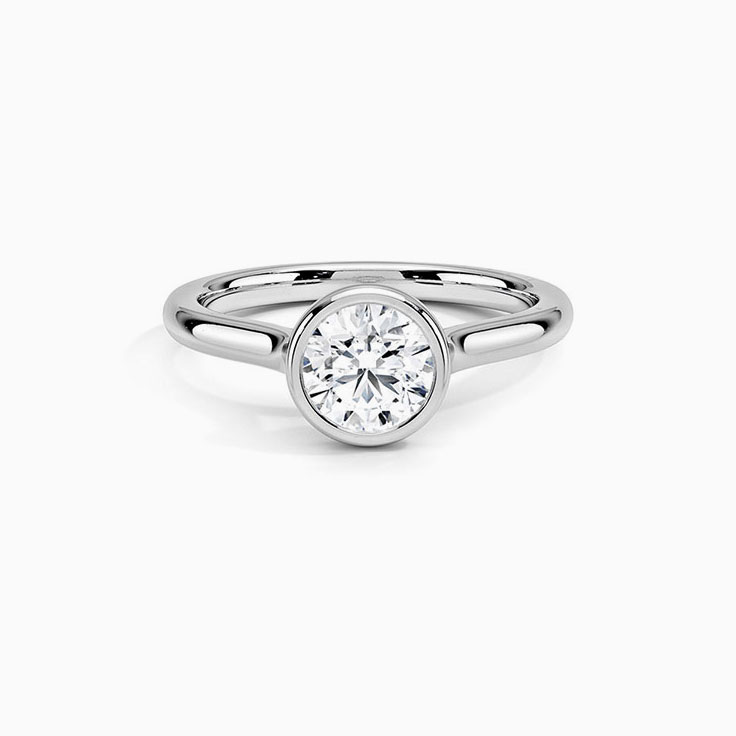 Bezel Set Oval Engagement Ring