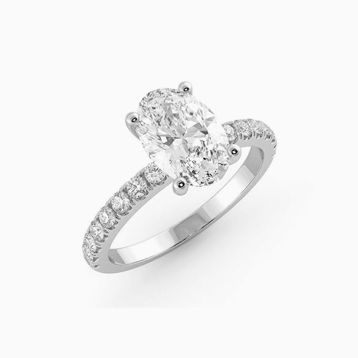 Classic Oval Cut On A Diamond Band