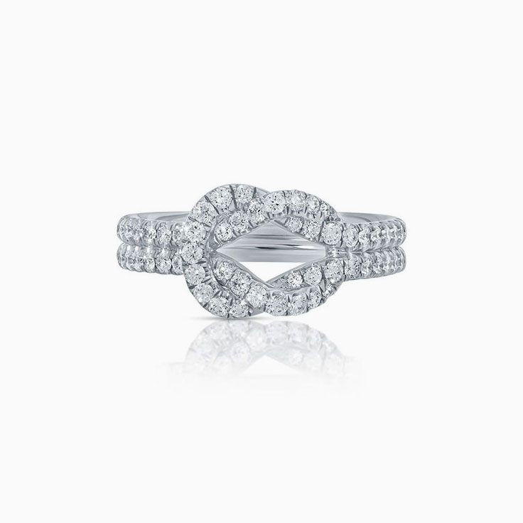 Classic Diamond Knot Ring