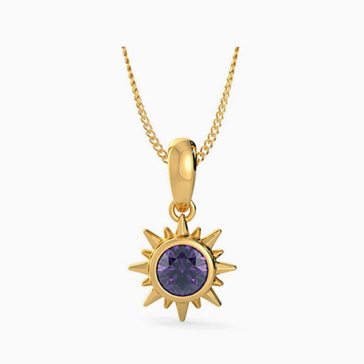 Amethyst Sun Pendant