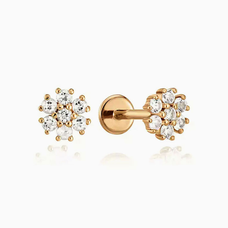 Floral Diamond Studs