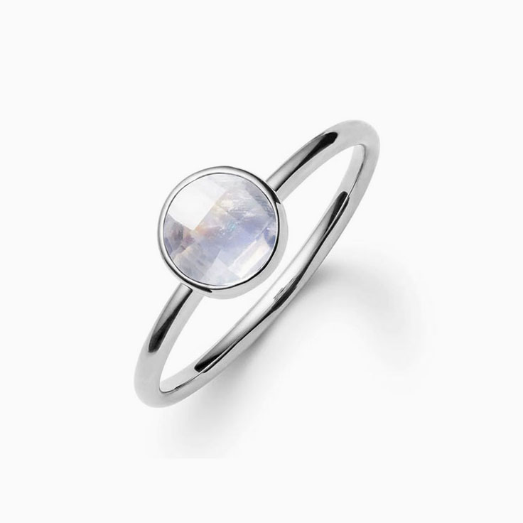 Bezel Set Moonstone Ring