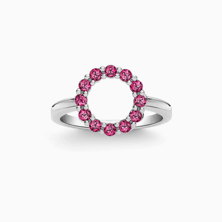 Open Circle Ruby Ring