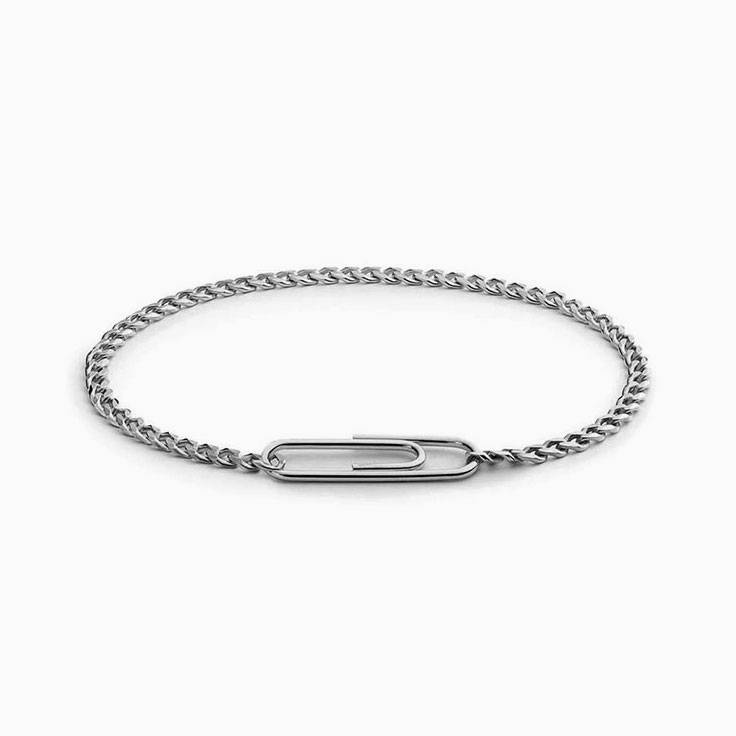 Mens Link Paper Clip Bracelet