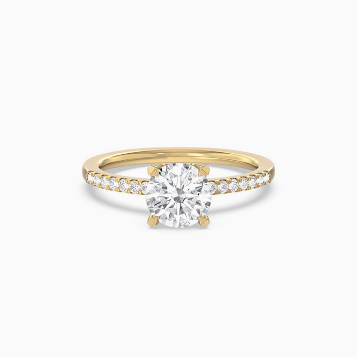 Lab Diamond Halo Engagement Ring
