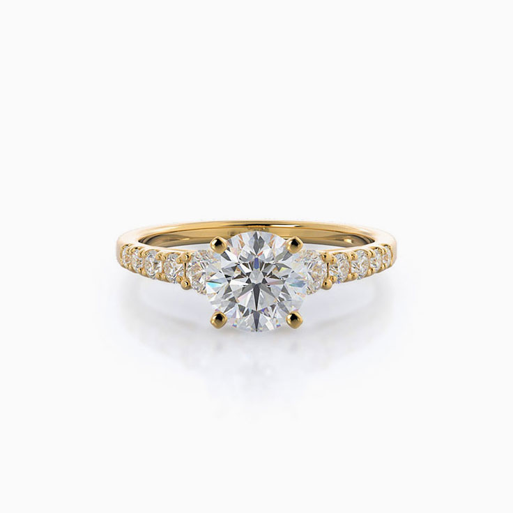 Round Lab Diamond Engagement Ring
