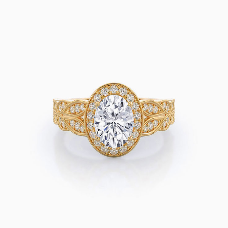 Lab Diamond Oval Engagement Ring