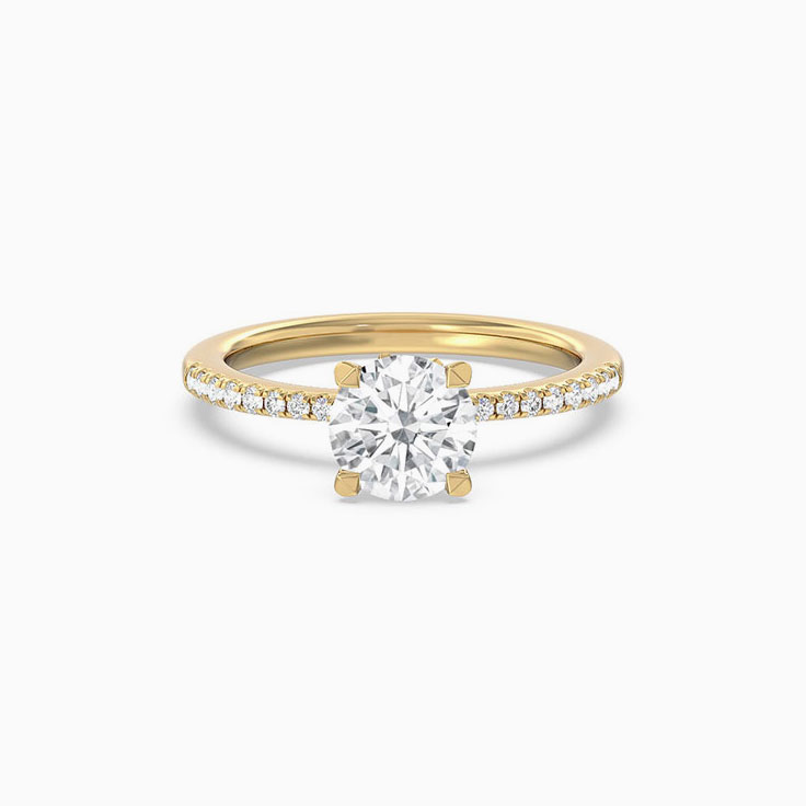 Lab Diamond Hidden Halo Engagement Ring