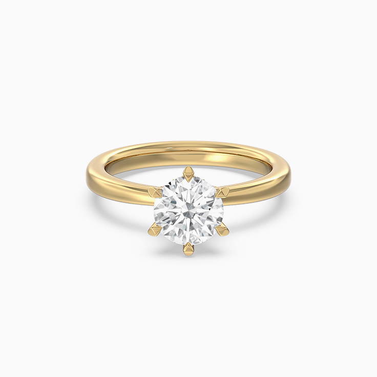 Claw set Halo Lab Diamond Engagement Ring