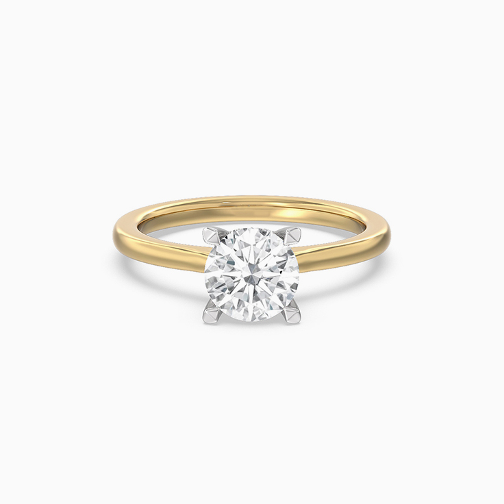 Cathedral Solitaire Lab Diamond Engagement Ring