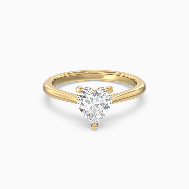 Heart Lab Grown Solitaire Diamond Engagement Ring