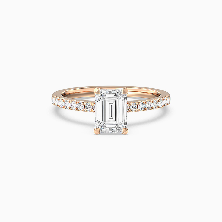 Lab Grown Diamond Engagement Ring With Zigzag Halo Pattern