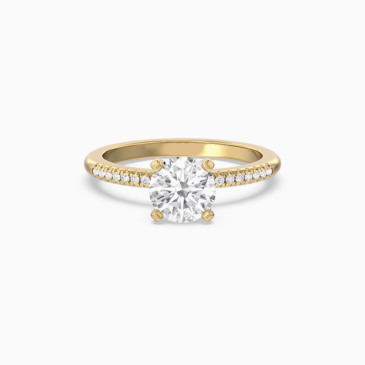 Lab Grown Round Brilliant Diamond Engagement Ring