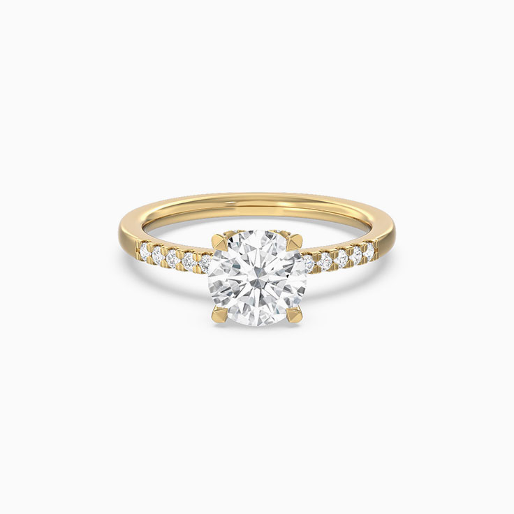Womens Lab Grown Round Diamond Engagement Ring