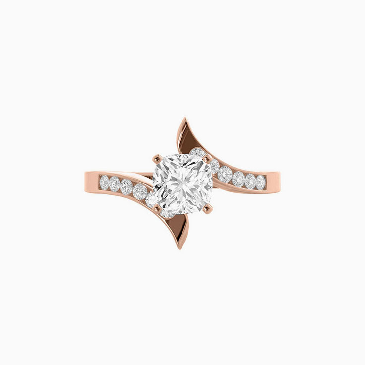Classic Womens Lab Diamond Engagement Ring
