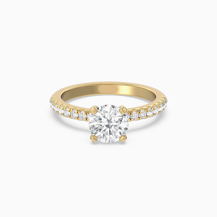 Lab Round Diamond Engagement Ring With Elegant Stone