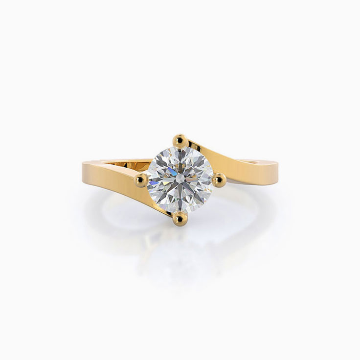 Solitaire Twisted Engagement Ring