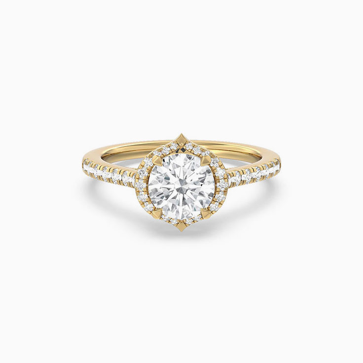 Round Halo diamond engagement ring
