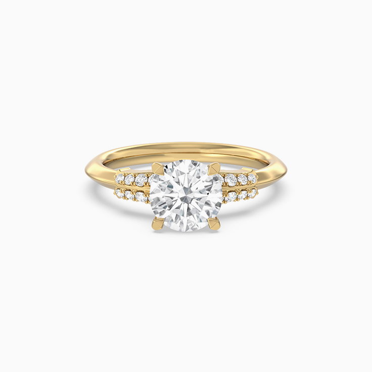 Diamond Knife edge engagement ring