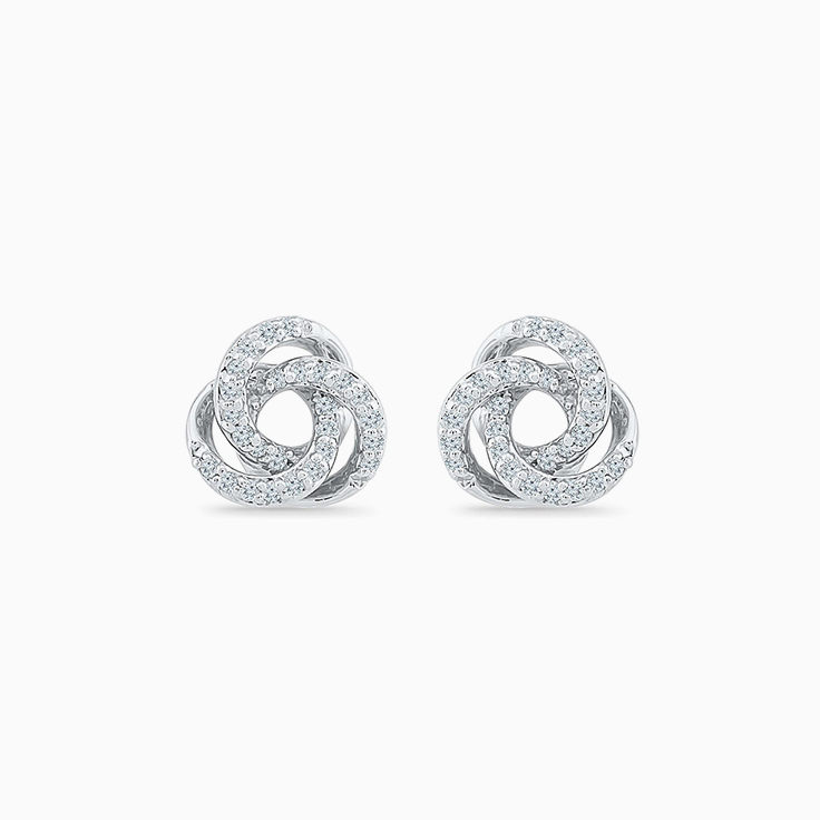 Triple Open Circle Diamond Studs