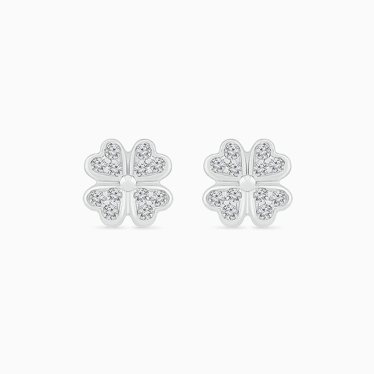 Clover Diamond Studs