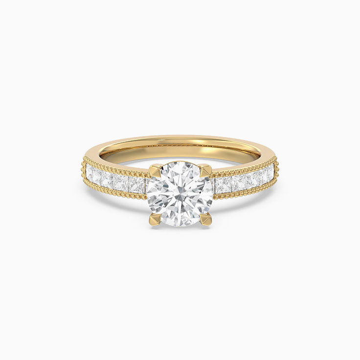 Channel set engagement ring
