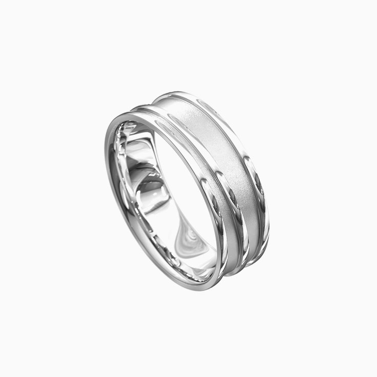 Groove wedding band