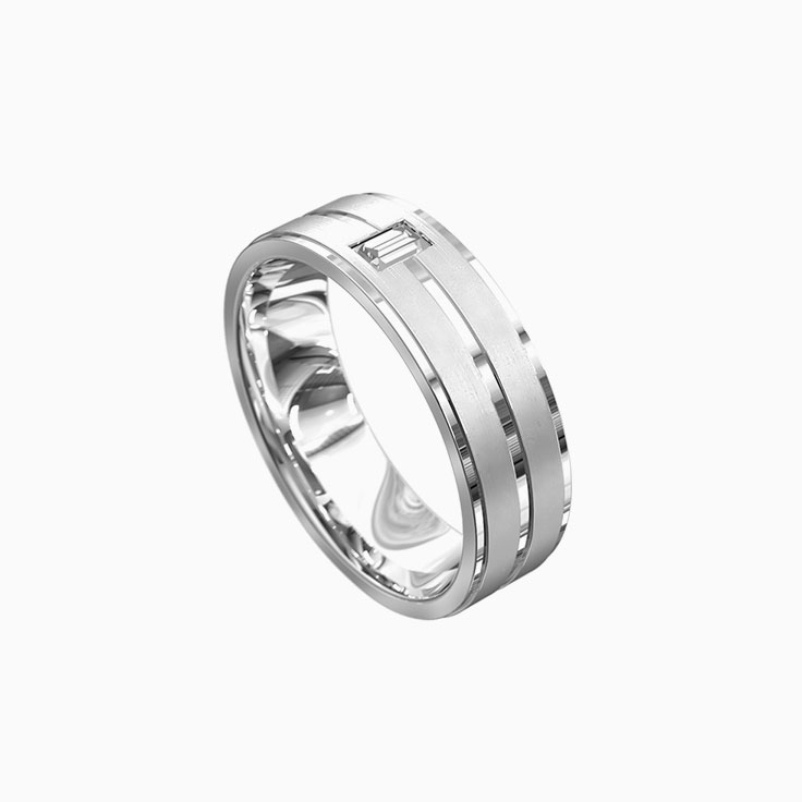 Diamond mens ring