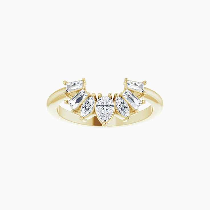 Unique tiara wedding ring