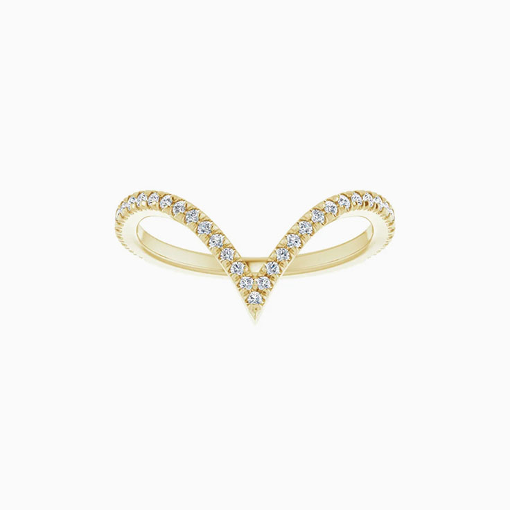 deep curved wedding band