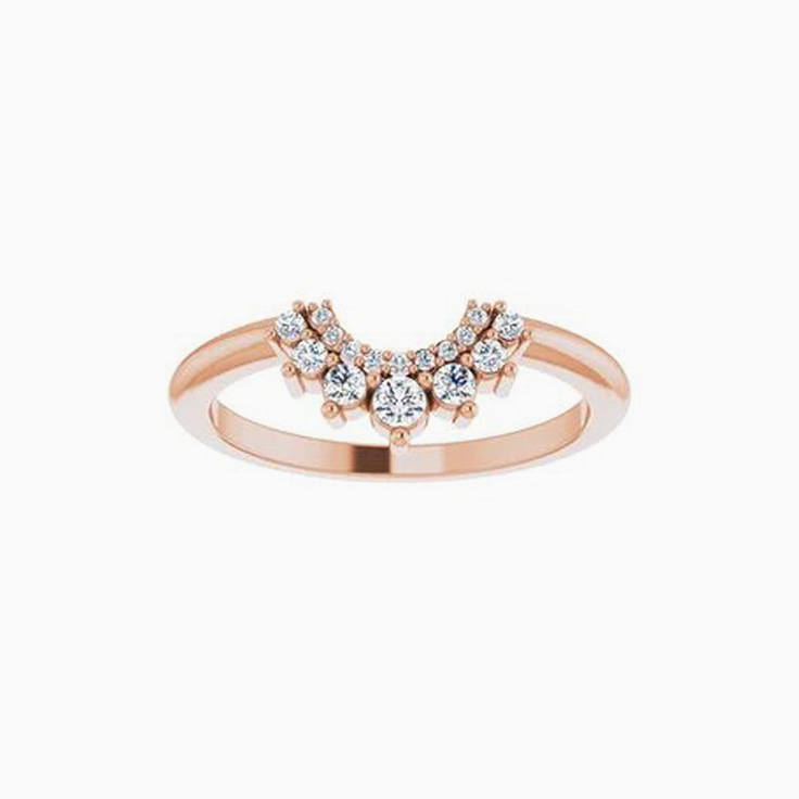 curved band wedding ring
