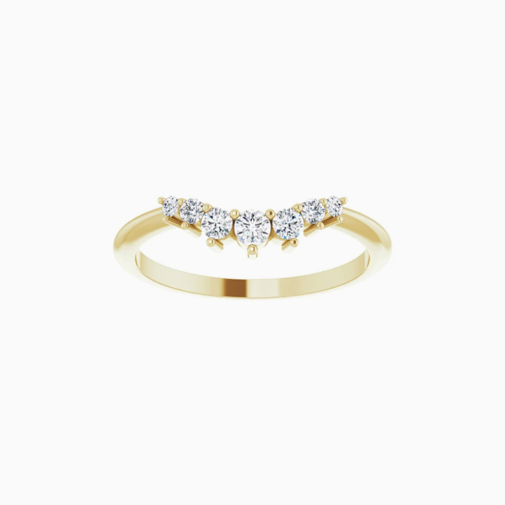 Womens Curved Wedding Ring