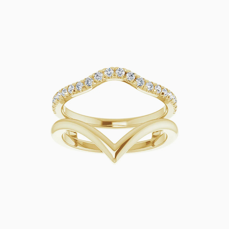 Double band diamond ring