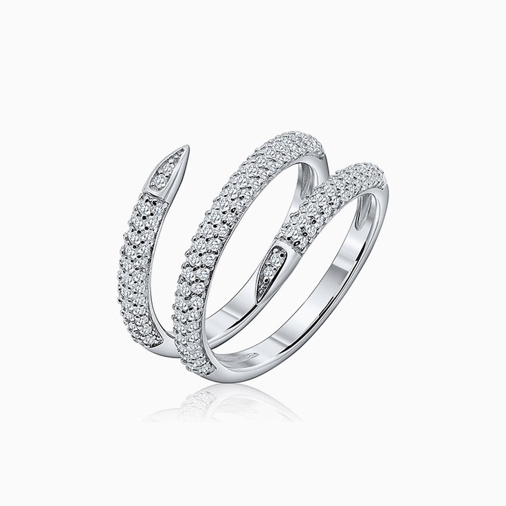 3 Row Diamond Ring